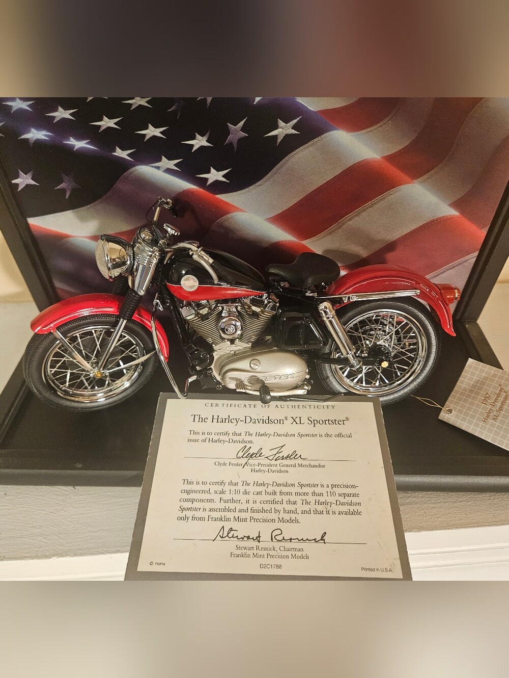 Harley-Davidson Black and Red XL Sportster Model